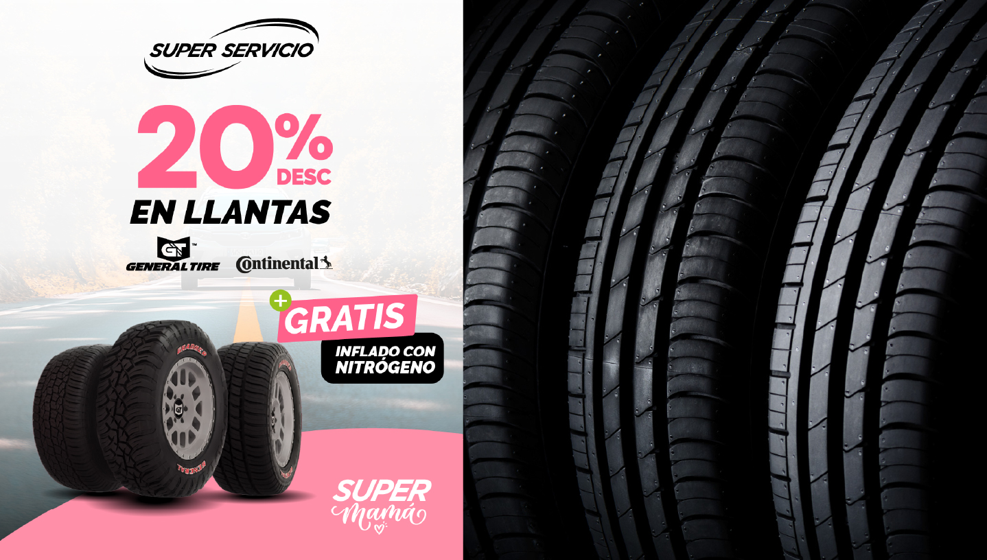 20% de descuento en llantas Continental y General tire + Nitrógeno gratis imagen